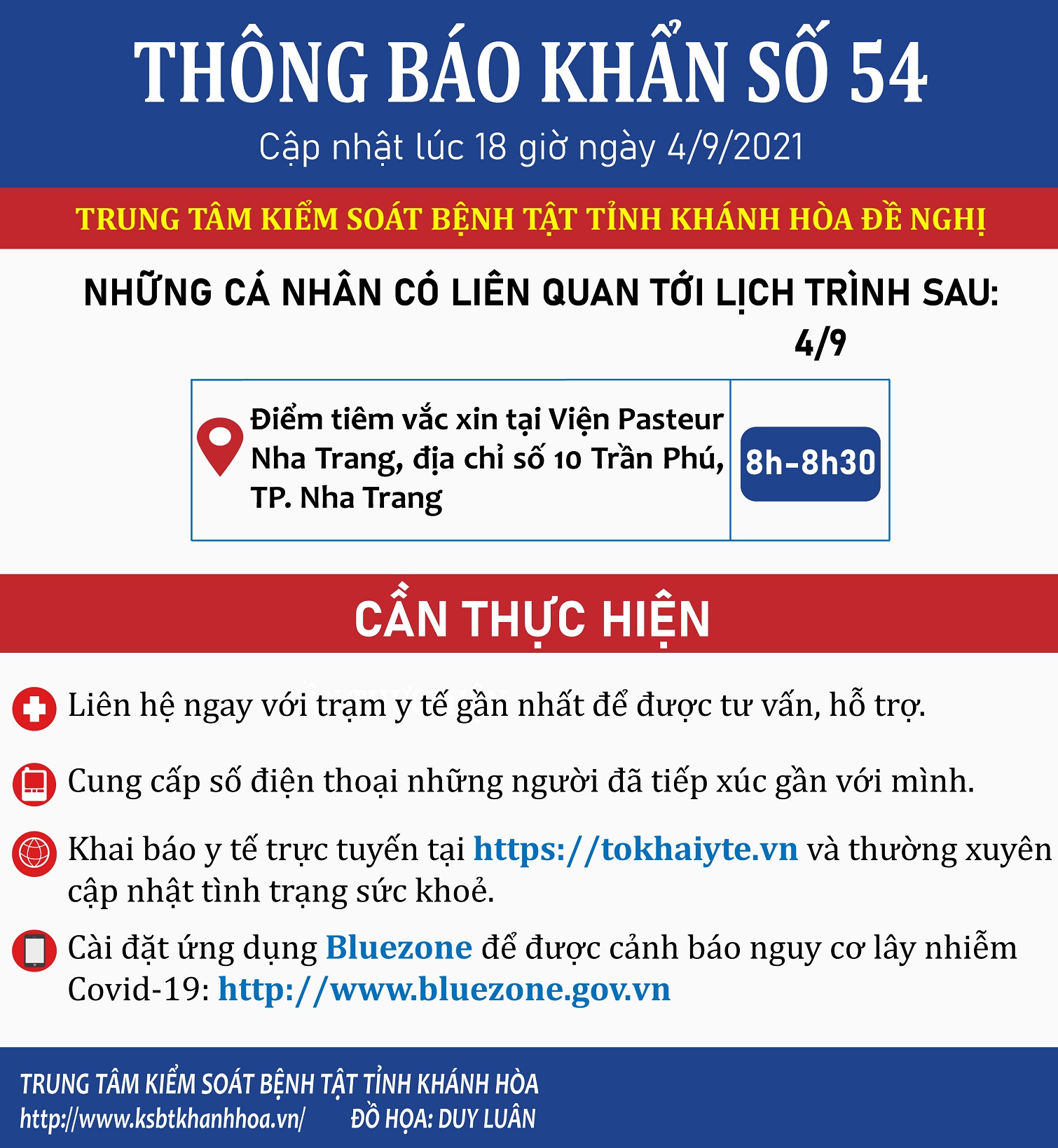 THÔNG BÁO KHẨN SỐ 54